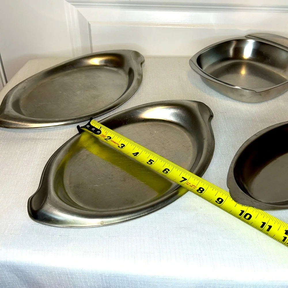 Set of 5 Metal Serving Trays, Unbranded not Stamped - Picture 5 of 9